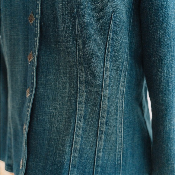 Western style beaded denim jacket - Picture 4 of 9